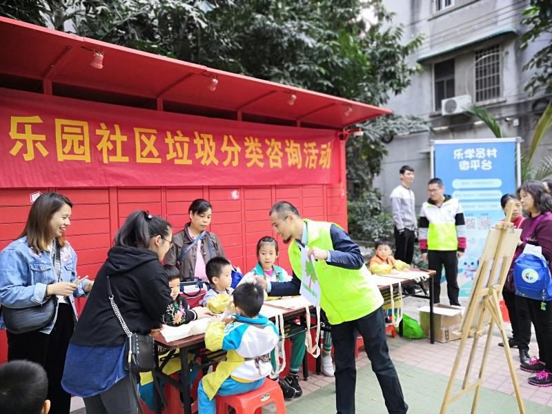社区环保袋绘画与垃圾分类美育活动